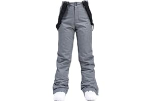HOTIAN Damen Skihose Hosenträgerhose Snowboardhose Winter Wasserdicht Winddicht Warm Abnehmbare Hosenträger Skilanglaufhose Thermohose Wanderhose Ski Pant