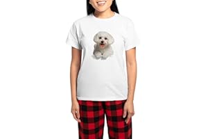 CafePress Bichon Frise Women's Light Pajamas Women's Novelty Cotton Pyjama Set, Comfortable PJ Sleepwear