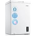 COMFEE' RCC100WH2(E) 99L Freestanding Chest Freezer, Suitable for Outbuildings, Garages and Sheds, Digital Temperature Control, 4 Star Freezer Rating, White