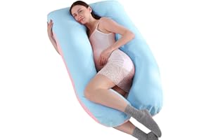 ‎SHANNA SHANNA Schwangerschaftskissen U Form Seitenschläferkissen Stillkissen Fütternkissen mit Baumwolle Bezug, Lagerungskissen, Komfortkissen Erwachsene, Körperkissen fur Schlafen und Mutter