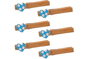 BF SOUVENIRS 6 Stück Glubbal Glupperl Wäscheklammern HERZERL - Oktoberfest Geburtstag Firmenfeier Hochzeit Namensschild Party Bayern (Herzerl)