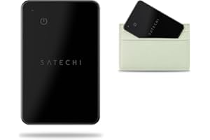SATECHI FindAll Air Tag Card GPS per Portafogli con Apple Find My, Avviso di Dimenticanza, Suono Potente, Ricarica Wireless, Scheda GPS Leggera, Localizzatore per iPhone, iPad, Mac – Nero