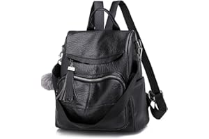 Estwell Women Backpack Anti-theft Ladies Fashion PU Leather Travel Rucksack Shoulder Bag Waterproof Casual Daypack Lightweight School Backpack