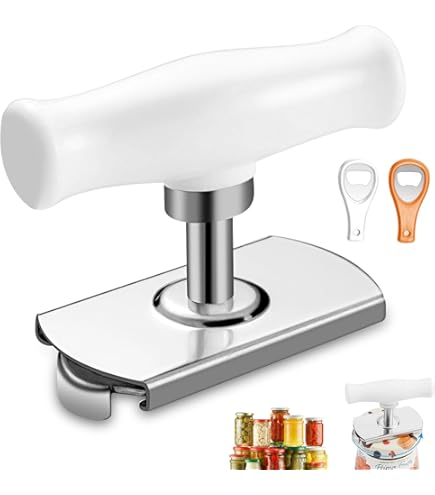 Apribarattoli Manuale Multifunzione 5 In 1 - In Acciaio Inossidabile Con Bordo In Gomma, Per Anziani E Chi Ha Poca Forza - Foto 9