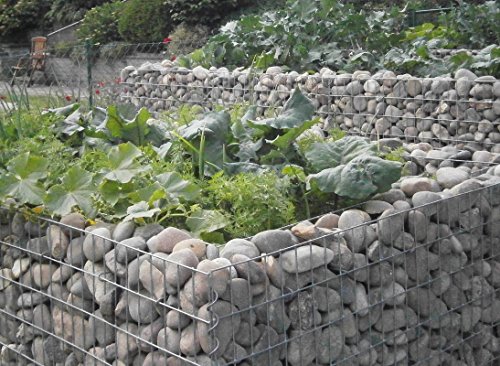 Gabiona | eckige Gabionenkörbe | befüllbare Steinkörbe | witterungsbeständige Gitter für Hochbeet | Gabionen Hochbeet | made in Germany | 130 x 100 x 80 cm - 2