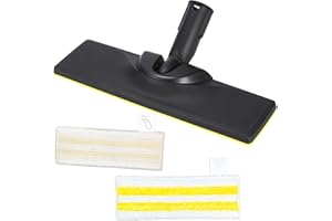 3 PCS Set Suceur de Sol pour Kärcher SC2, SC3, SC4, SC5 Nettoyeur Vapeur, JRISBO Accessoires de remplacement pour Kärcher Easyfix Nettoyeur Vapeur, 1 Buse de Sol et 2 Serpillère en Microfibres