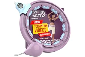 Swiss Activa+ Cerceaux Hula Hoop Fitness Minceur pour Adulte- Houla Hop Fitness Perte de Poids - Cerceaux Amincissant - Oulaoup Fitness - Cerceaux Fitness - Easy Slim Cerceaux Pilates