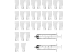 VARHHUXHA 32 puste pojemniki na kosmetyki, 30 ml, zestaw butelek kosmetycznych, błyszczyk do ust, tubki do napełniania, żel pod prysznic, błyszczyk do ust, balsam do ust
