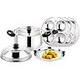Luxuria Stainless steel Eco 16 Standard Idli Maker silver