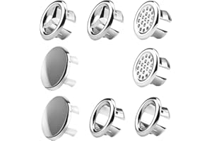 KLYNGTSK 8 szt. Pierścień przelewowy do zlewu, zaślepka do umywalki, osłony przelewowe, pokrywa odpływowa, wkładka w otworze, do umywalki, do łazienki, kuchni, pierścień przelewowy (dostępne 4 wzory)