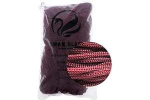 filati italiani cordini Swan Black, 500g e assortimento Accessori per Borse (Bordeaux)