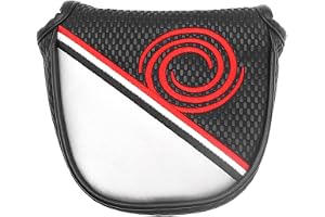 Gutol Black Mallet Putter Head Cover – Red Circle Magnetic Closure Half Round Premium Protector för Scotty Cameron Taylormade Odyssey golfklubbor