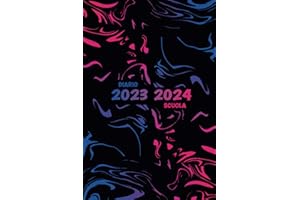 Diario Scuola 2023 2024: Agenda scolastica per studenti delle scuole medie e superiori┃Copertina NeraAbstract