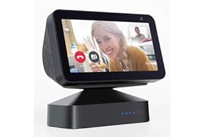 NEWENTOR GGMM Battery Base for Alexa Echo Show 5 1st 2nd, Magnetic Stand, 10000mAh 9.5Hrs Work Time, Black (Show 5 Not Included)