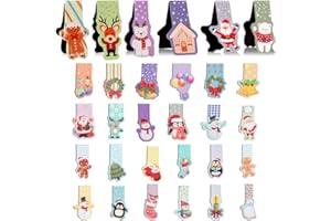Vicloon Segnalibri Magnetici, 30Pcs Segnalibro Magnetico Clip di Pagina, Segnalibro Bambini Magnetico Colorati, Set di Segnalibri di Carta per Insegnanti, Studenti, Scuola, Regalo di Natale