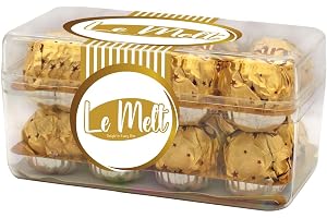Le Melt Double Decker Gift Box 200 g – 16 Pcs Premium Milk Chocolate Balls, Luxury Two-Layer Chocolate Gift Box for Valentine’s, Birthday & Special Occasions