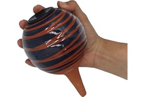 POTERIE LUTTON Ollas Lutton Olla Terre Cuite à Planter 40cl| Arrosage Autonome pour Plantes d'Intérieur Ecologique & Economique | Système d'Irrigation Naturel | Autonomie 3 Jours | OYA Spirales Bleu