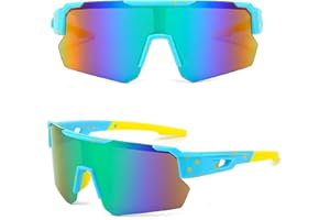 MUSELK Occhiali da sole sportivi da uomo e donna, occhiali da ciclismo, occhiali da sole polarizzati per attività all'aria aperta, mountain bike, ciclismo, ciclismo, sci, con UV400