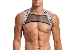 JOCKMAIL Mens Fitness Crop Top Body Chest Sports Shoulder Straps Muscle Exercise Tops Harness Shoulder Bandage