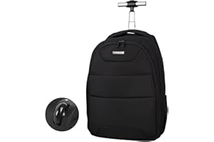 Hivexagon 32L Rolling Backpack,Wheeled Backpack Comfort Casual Durable and Effortlessly to Carry Laptop Books and Documents, Hidden Shoulder Straps for Business Travel