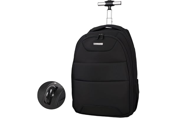 Hivexagon 32-tums rullande ryggsäck, ryggsäck med hjul, bekväm och avslappnad, hållbar och enkel att bära laptop och dokument med, dolda axelremmar, för affärsresor