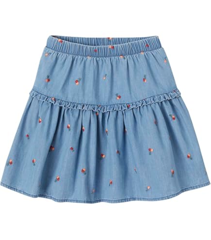 Denim Rock Mädchen - A-Linie Jeansrock Mit Elastischem Bund
