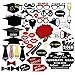 Produktbild unomor 47-teilig Graduation Photo Booth Requisiten 2018, Class of 2018, Graduation Dekorationen für Graduation Party Supplies