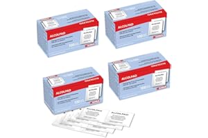 WELLNESS & CARE 400 Toallitas desinfectantes,Almohadillas de preparación,Toallitas de 70% de alcohol isopropílico, Toallitas antisépticas estériles, doble capa, desinfección y limpieza de piel, lentes, ópticas.