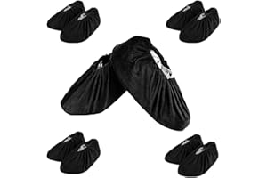 SIVENKE Reusable Shoe Cover 5 Pairs Non-Slip Boots Cover Flannel Washable Overshoes for Household Indoor Workplace