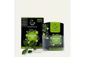 TEABALLS - zielona herbata (1 x 6 g) | 120 kulek herbaty | na ok. 30-60 filiżanek herbaty | 100% czystego ekstraktu roślinnego | znana z: Das Ding w roku