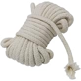 Jukway Round Cord with Braided Rope Core Natural Cotton 5 mm Thick Multipurpose for Sewing Packaging Crafts DIY Decoration &ndash;