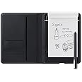 Wacom K100914 Bamboo Folio Digital Notepad A5 (Half Letter Size), Small Portfolio Notebook with Digitisation Technology Including Stylus with Ballpoint Pen, Compatible with Android and Apple, Grey