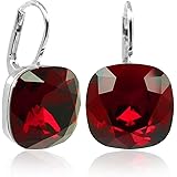 Nobel Schmuck earrings with Swarovski® crystals in silver, range of colours