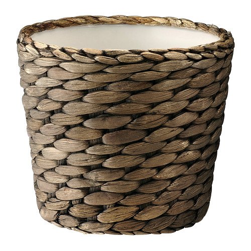 DRUVFLÄDER Blumentopf-Wasserhyazinthe, grau, Größe 12 cm, handgefertigt von einem talentierten craftsman. aus einem Unterteil ist der Pflanztopf wasserdicht.