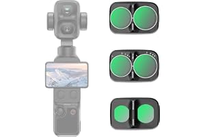 NEEWER Clarity+ ND/CPL/effektfilter kompatibelt med DJI Osmo Pocket 4P | HD variabel neutral densitet ND2-32, cirkulär polariserare, svart diffusion 1/4 filter för dimma bioeffekt, plastram
