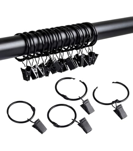 50 Stück Vorhang-Clips 25mm - Praktische Gardinenringe Mit Klammern Für Alle Standardstangen