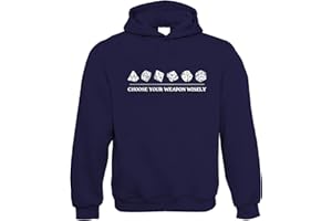 VECTORBOMB Choose Your Weapon Wisely Hoodie | Dungeons Dragon D&D DND Pathfinder 3.5 Tarrasque | Crimson Throne Polyhedral D20 Fifth 5th Edition | Hobbies Gift Him Her Birthday