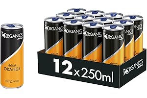 ‎RED BULL Red Bull Organics by Red Bull Black Orange - 12er Palette Dosen - Bio-Erfrischungsgetränke 100% natürliche Zutaten, EINWEG (12 x 250 ml)