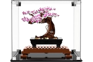 ICUANUTY Vetrina in Acrilico per Lego Icons Albero Bonsai 10281, Vetrina Antipolvere per Modellismo Collezionismo (Solo Vetrina)
