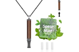 ADASTONE Andningshalsband för att ersätta dålig vana med 3 st påfyllningsbara mintpods, vanestöd halsband för stresslindring sensorisk fidget för vuxna