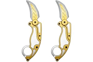 Dreamplay Fidget gravitations-karambitkniv, 2 stycken, 3D-tryckt gravitationsleksak, falsk kniv, perfekt för ångest, stressreducering, autism och ADS (kniv