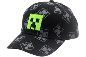 IOSCDH Casquette de Baseball Mine-craft Casquette de Baseball Creeper Casquette Baseball Adjustable Casquette Baseball pour Enfants Accessoires Plein Air