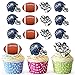 Produktbild Vorgeschnittene American Football NFL Seattle Seahawks – Essbare Cupcake Topper / Kuchendekorationen (12 Stück)