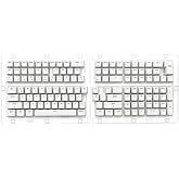 132 Tuş Universal Mekanik Klavye Tuş Takımı Kapağı Keycap Beyaz TR Layout T&uuml;rk&ccedil;e Dizilim