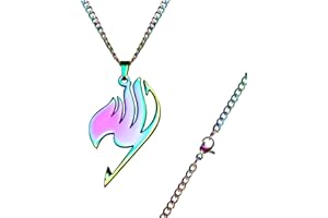 papapanda Halskette für Fairy Tail Legierung Kette Panzerkette Regenbogenfarben
