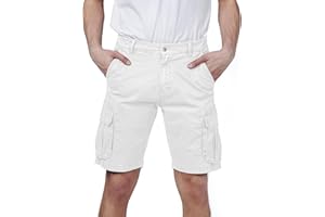 RE&X JEANS COUTURE Pantaloncini Uomo Confortevole Traspirante. STOFFE Cotone Cargo Bermuda Uomo