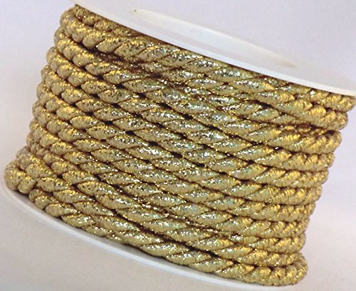 KORDEL 10m x 6mm GOLD Drehkordel KORDELBAND Dekoband SCHLEIFENBAND Schnur