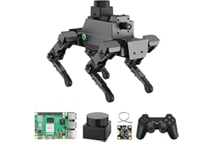 Yahboom Raspberry Pi5 AI Quadruped Bionic Robot Dog Electronic Toy ROS Python Programming Face Visual Recognition Voice Control Lidar Map Navigation (S2 with raspberry Pi)