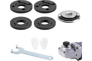 ZMDMAH 6-częściowy zestaw akcesoriów do szlifierki kątowej M14, nakrętka szybkomocująca z kluczem Flex i instalacją kołnierzową wewnętrzną/zewnętrzną, kompatybilny ze szlifierkami kątowymi 125 mm