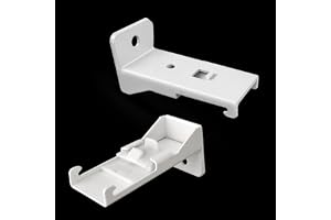 FAPBADRI M Track Curtain Channel Wall Brackets – Durable Single Wall Mounting Brackets with Powder Coating, Material Mild Steel, Ivory Colour, Pack of 2 Pieces